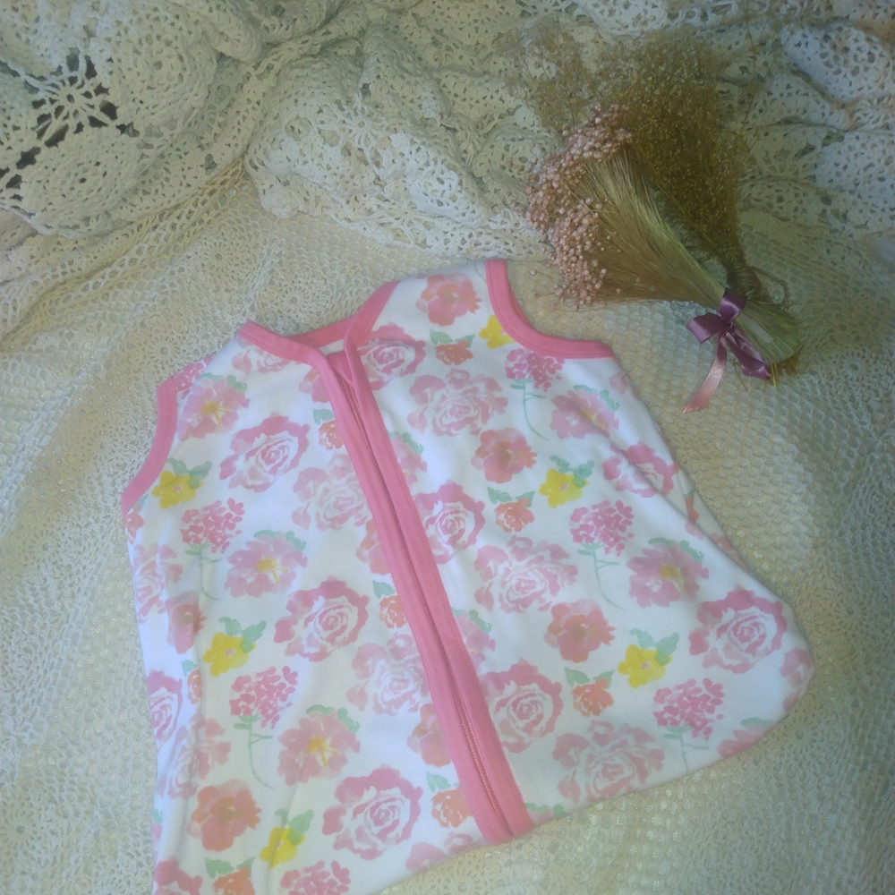 Burt's Bees Pink Floral Baby Bodysuit